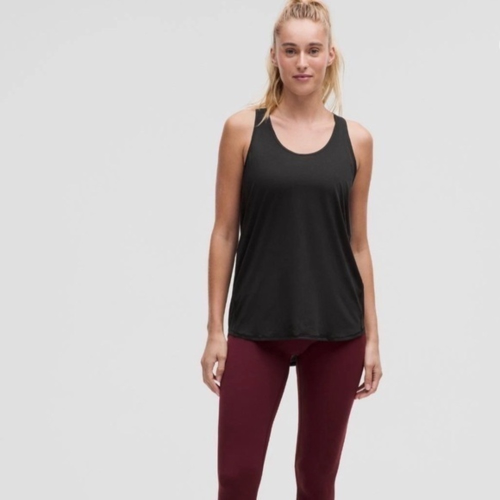 LULULEMON Essential pleated Tank Size 8 BLACK